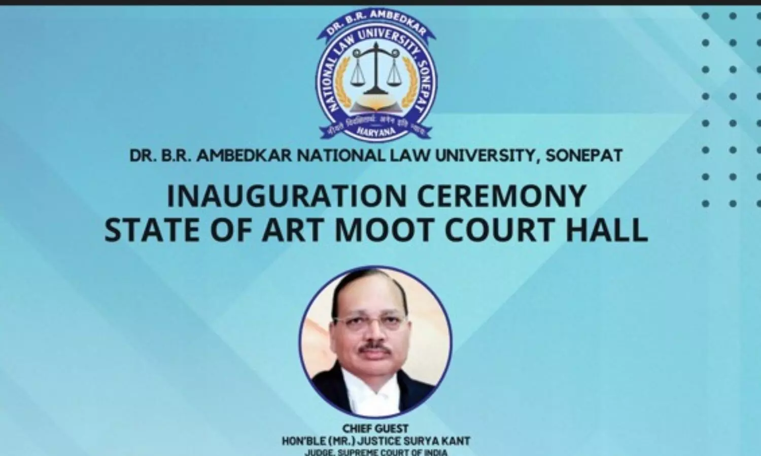 A New Chapter in Legal Education NLU Sonepat to Inaugurate New Moot Court Hall