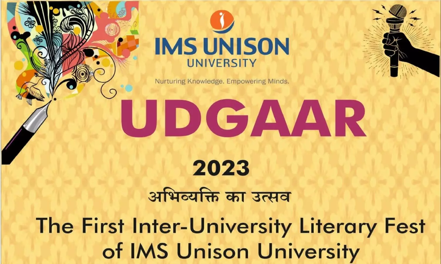 UDGAAR: Inter-University Literary Fest 2023 | IMS Unison University